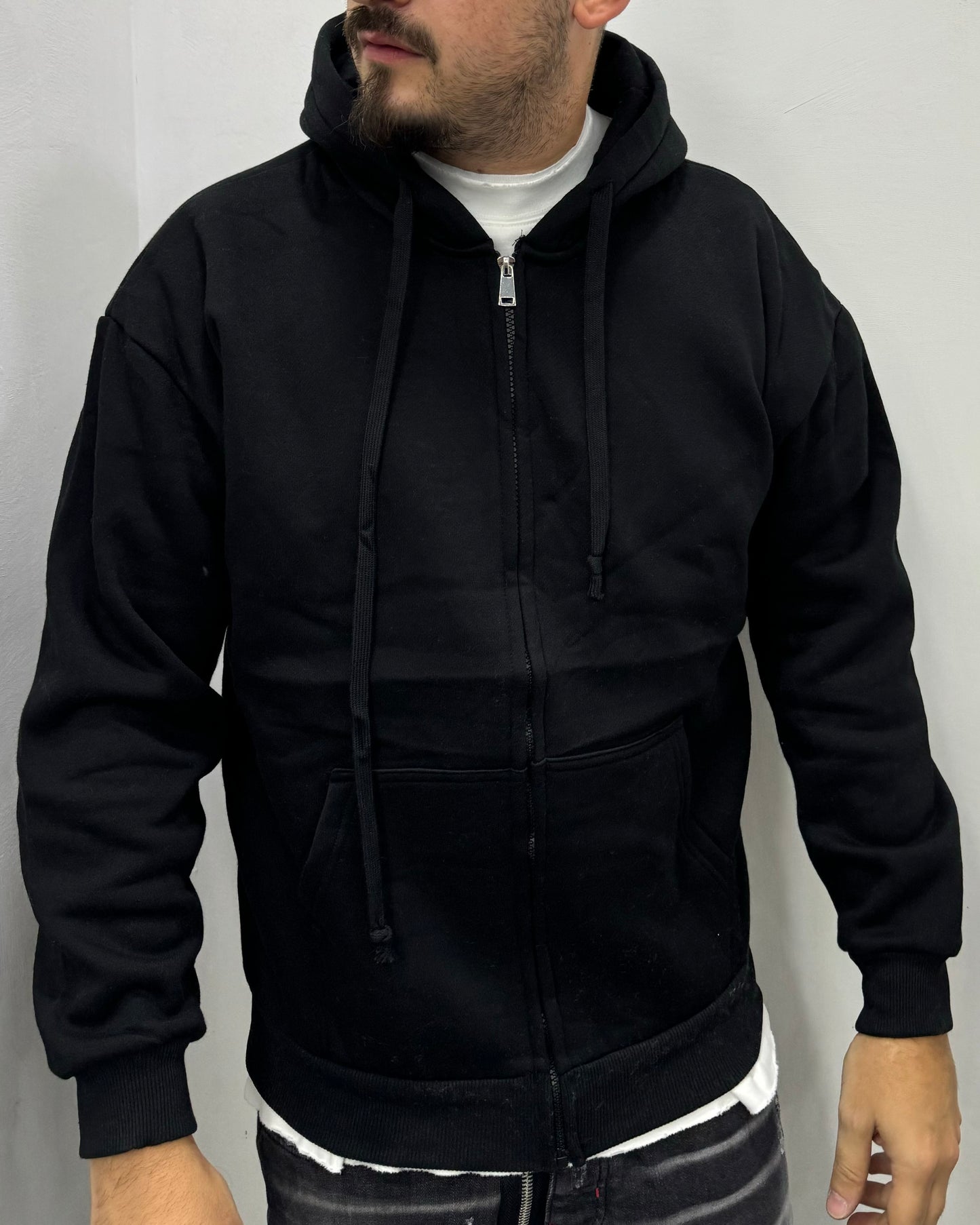 Hoodie ZIP nera