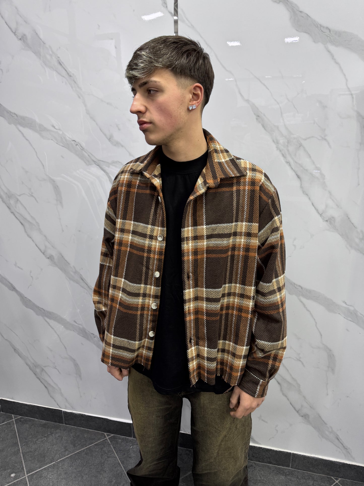 Camicia flanella crop