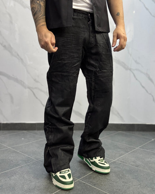 Flared zip spalmato