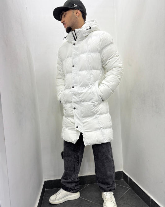 Long puffer bianco