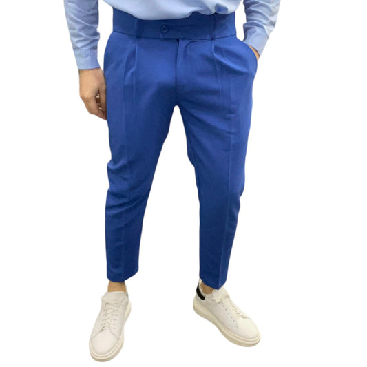 Pantalone classico alta vita royal